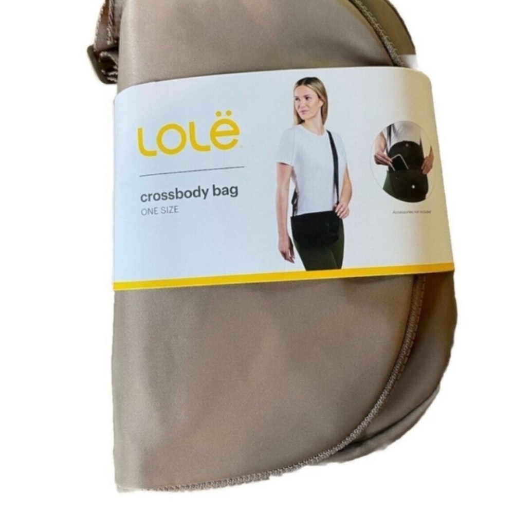 Lole Crossbody Tan Bag Flap Magnetic Closure Lolë Purse - Picture 4 of 5